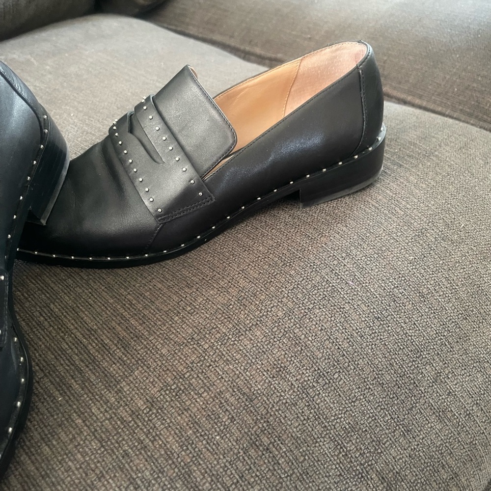 Black stud loafers